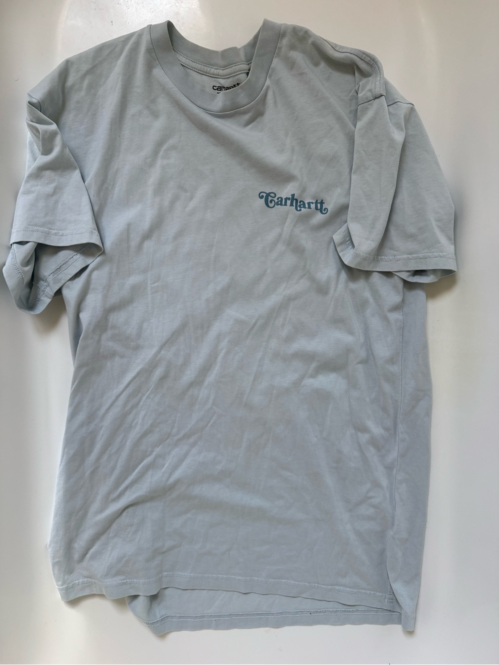 Carhartt WIP Light Blue Short Sleeve Logo Tee